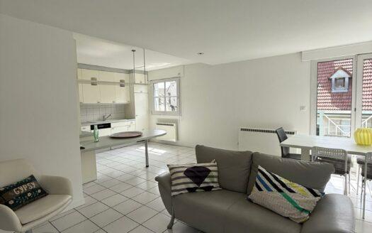 🏡 À LOUER – Appartement meublé standing 2 chambres avec balcon et garage – Centre historique de Mulhouse